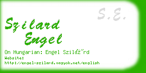 szilard engel business card